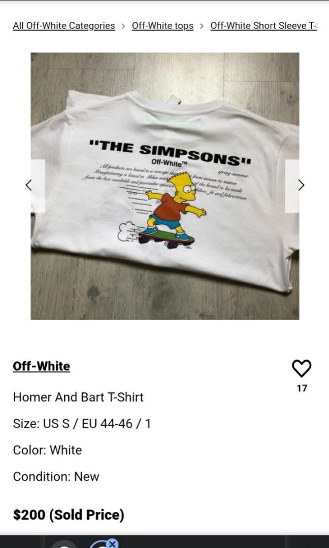 Tee shirt 2025 off white simpson