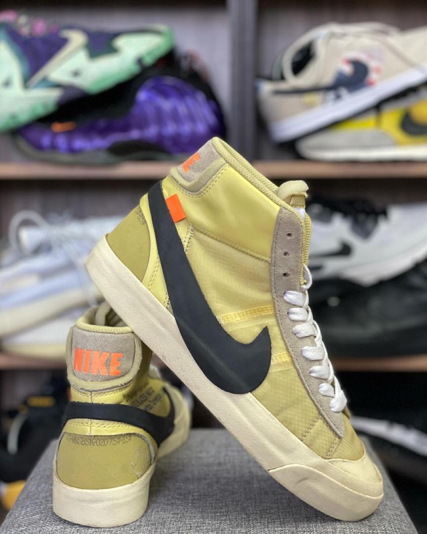 OFFWHITE NIKE BLAZER STUDIO PALE VANILLA Men s Fashion Activewear on Carousell