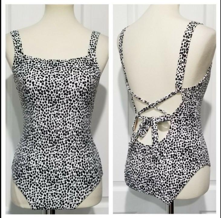 old navy leopard print bathing suit