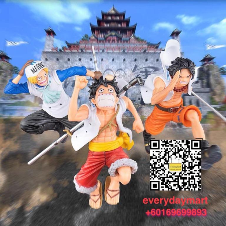 One Piece Monkey D Luffy Sabo Portgas D Ace Brother Hood Statues Action Figure Toys 海贼王三兄弟路飞萨博艾斯 模型手办摆件 Hobbies Toys Toys Games On Carousell