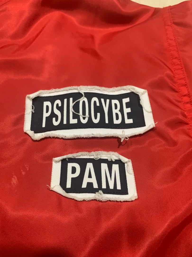 P.A.M Psilocybe Patched Bomber Jacket Red M Men s Fashion Coats