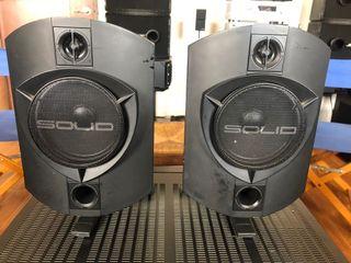 Rare B&W Bowers and Wilkins ROCK SOLID SOUNDS 150w 2-Way Speakers w/ Stands