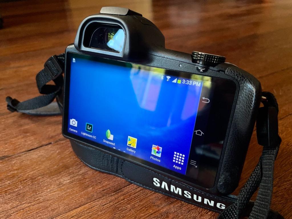 [RARE] Samsung NX Galaxy android powered Mirrorless / DSLR Camera (Category: Cameras) located in Makati City. Submitted by funkista (Listing ID 1090738091, Image 1). Description: A DSLR Mirrorless camera jacked up with a sim card (4G LTE) running on Android. A photographers dream! With this setup, you can: - Install Lightroom for direct and fast editing of your captured photos - Install google drive or google photos to automatically sync up with 