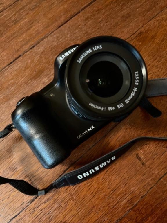 [RARE] Samsung NX Galaxy android powered Mirrorless / DSLR Camera (Category: Cameras) located in Makati City. Submitted by funkista (Listing ID 1090738091, Image 3). Description: A DSLR Mirrorless camera jacked up with a sim card (4G LTE) running on Android. A photographers dream! With this setup, you can: - Install Lightroom for direct and fast editing of your captured photos - Install google drive or google photos to automatically sync up with 