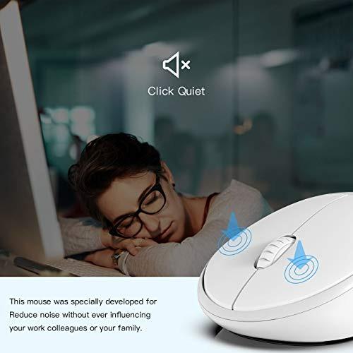 RATEL Wireless Keyboard Mouse Combo, 2.4GHz Slim Full-Sized Silent ...