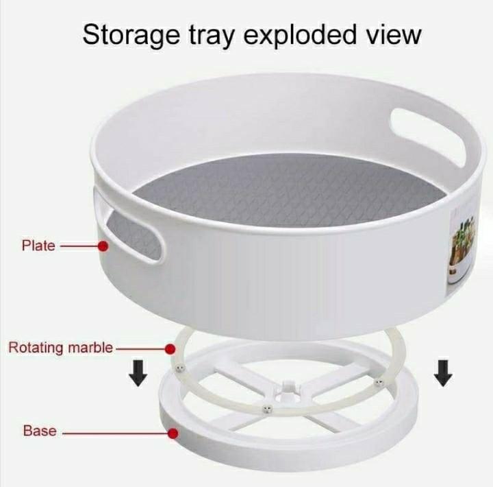 Revolving Storage Tray (Category: Bakeware) located in Quezon City. Submitted by marieleone (Listing ID 1090713155, Image 3). Description: Item availability may be on hand or depends on stocks supply. Item, if not available, will be pre-ordered. Some items are fast-moving/easily sold. I suggest no rush shipping please. No worries if item is on hand, buyer can book same day delivery right away..