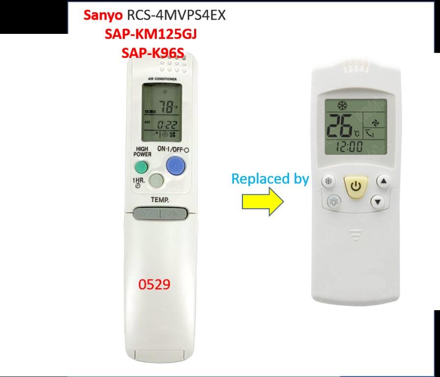 Replacement Air Conditioner Remote for Sanyo Model RCS-3HS4E-G