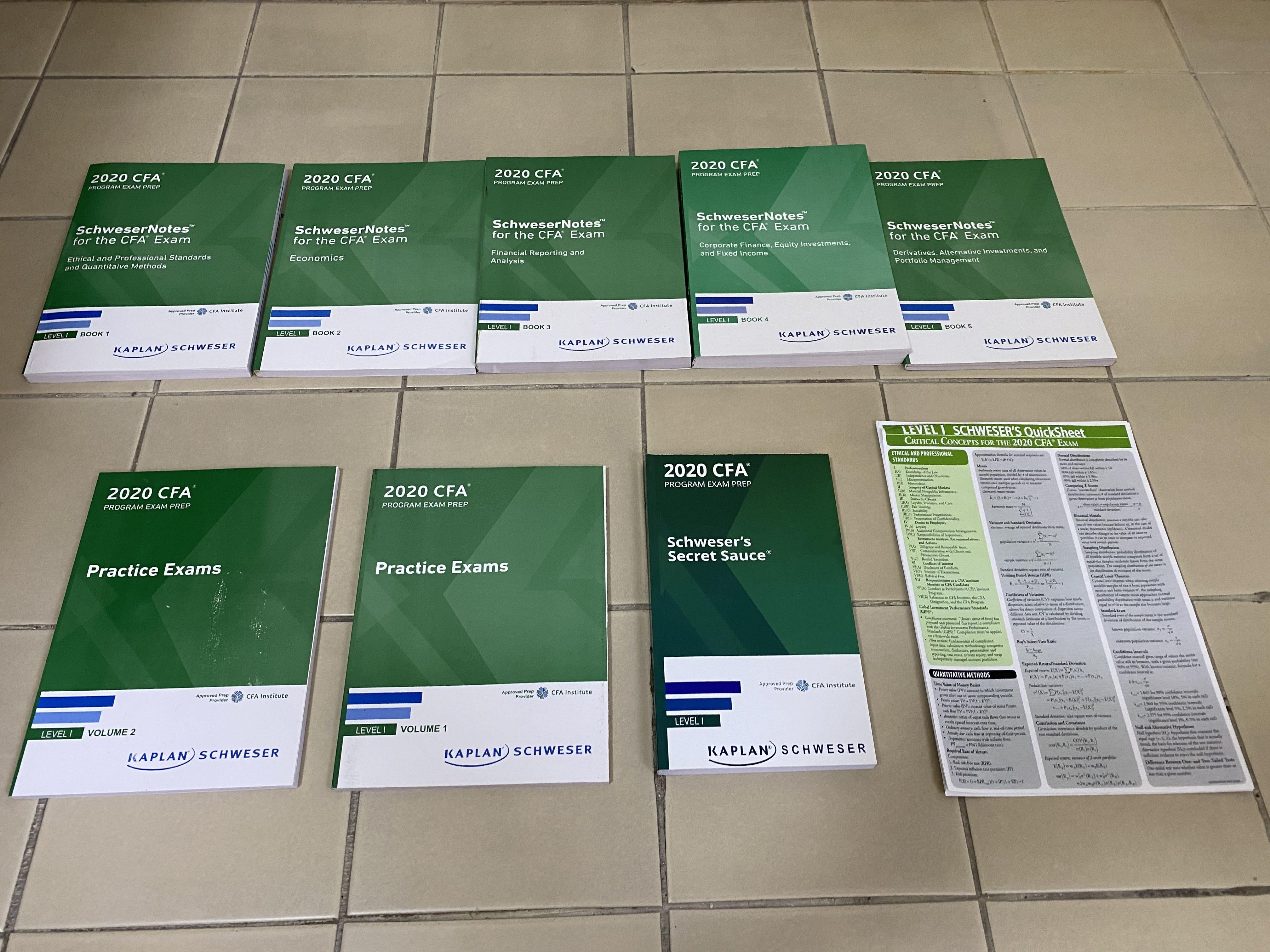 2020 CFA Level 1 Schweser Books CFA Level 1 2020 Schweser Notes