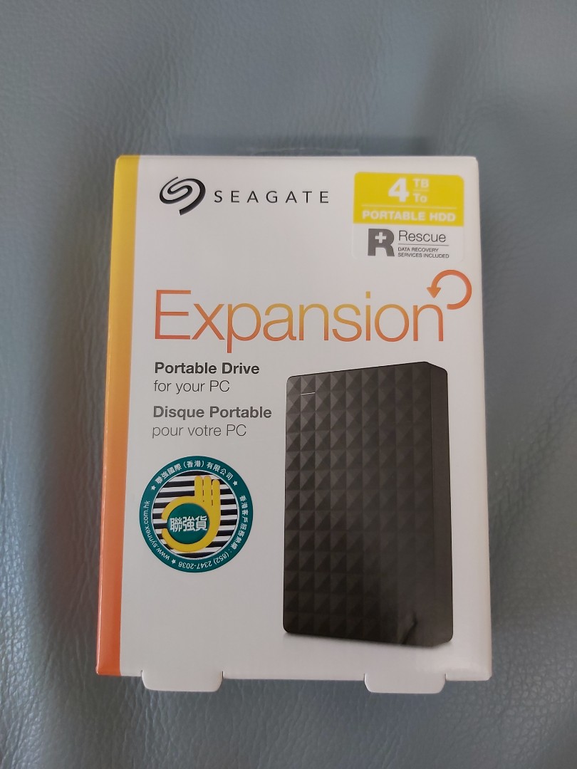 全新未開Seagate Expansion Portable Drive 4TB, 電腦＆科技, 電腦周邊 