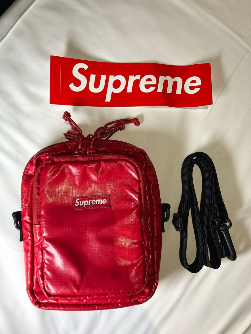 Supreme red sling bag deals
