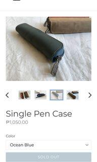 Single pen case for fountain pens