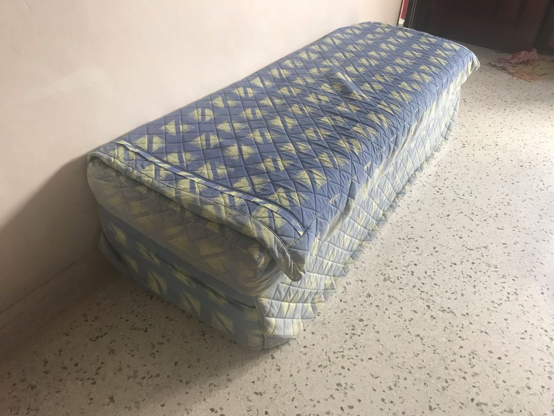 Sofa bed unfold and double the size as a bed, Furniture & Home Living