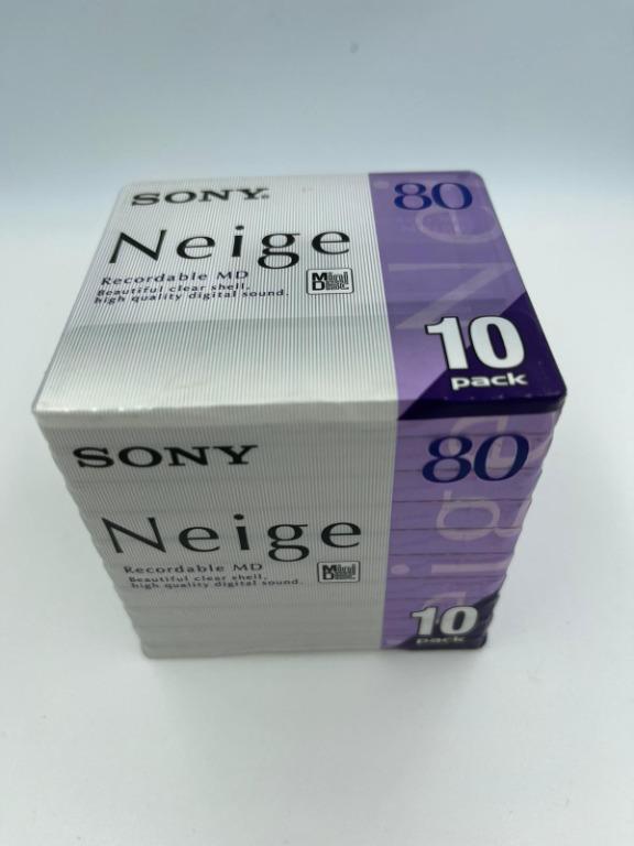 SONY Mini Disc Neige 80 min Recordable MD 10MDW80NED Japan 10 pcs