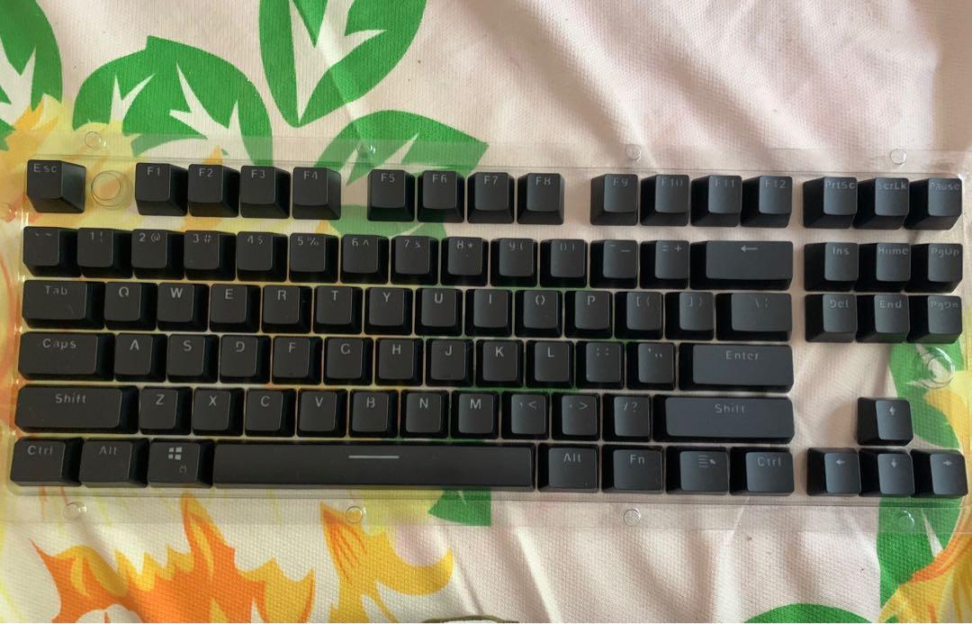 Stock Rakk Lam Ang Pro Keycaps (Category: Computer Keyboard) located in Rizal. Submitted by eunikly (Listing ID 1090667035, Image 1). Description: Stock keycaps from Rakk Lam Ang Pro Abs material. Backlit. Used for less than a month, no shine, no issues. RFS: bought another keycap set Loc: Rodriguez(Montalban), Rizal.