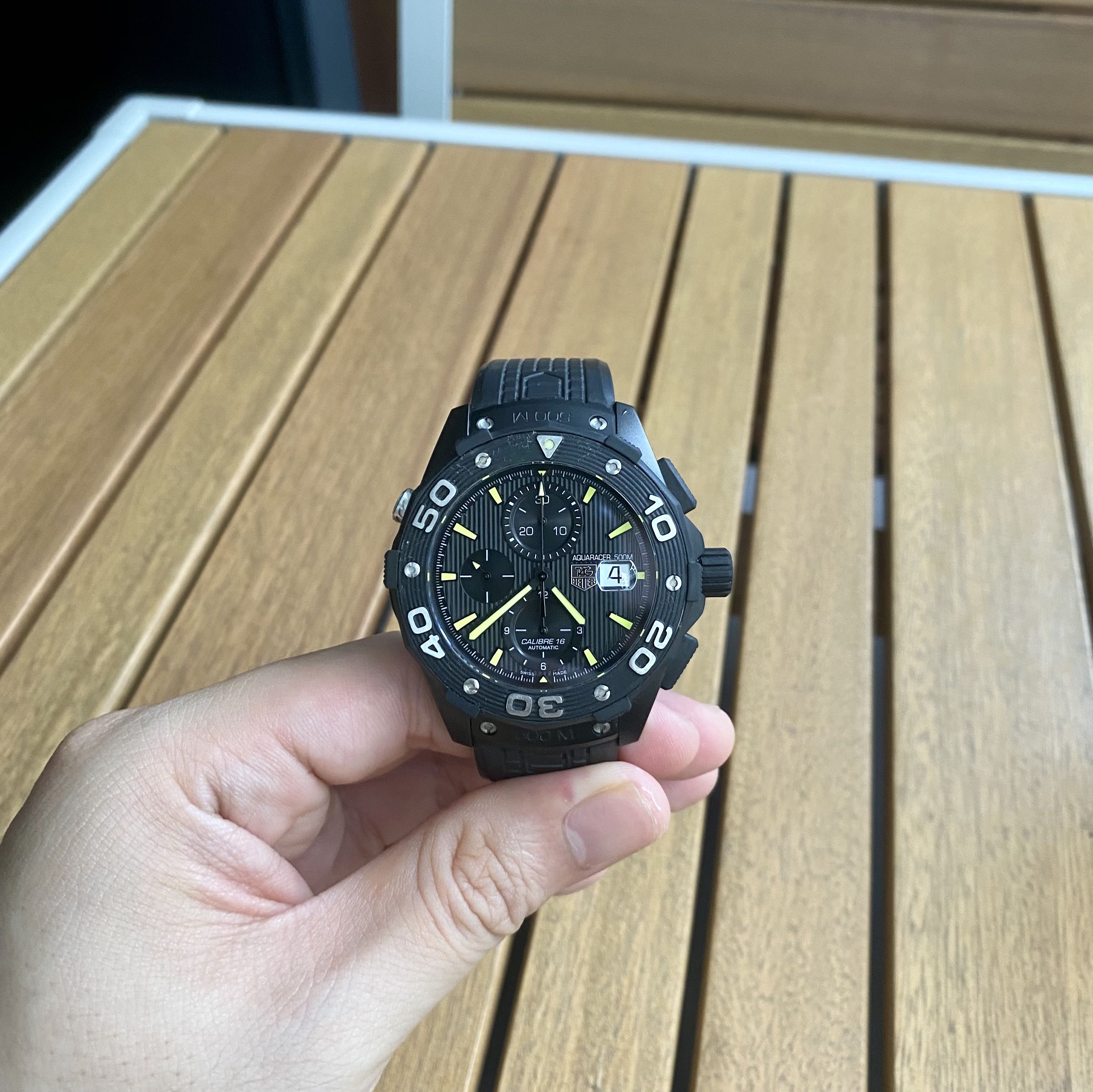 Tag Heuer Aquaracer CAJ2180 FT6023 CAJ2180 2 Titanium with PVD Coating Men s Fashion Watches Accessories Watches on Carousell