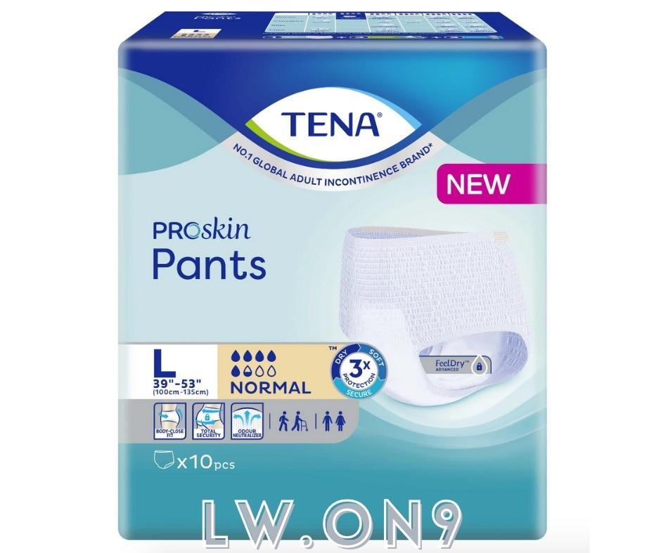 TENA PROSKIN PANTS L 39"-53" NORMAL X 10 PADS (Category: Sanitary Hygiene) located in Singapore. Submitted by lw.on9 (Listing ID 1090343346, Image 1). Description: ❗️BUY 1 CT FREE SHIPPING ( SAVE $8) ▪️ TENA NO 1 GLOBAL ADULT INCONTINENCE BRAND ▪️ Size L Normal ▪️ Breathable allows the skin to breathe ▪️ Dual absorption zone for optimum dryness and protection ▪️ Easy to use : Easy to put on and take off just like underwear. ▪️ FeelDry Advanced, f