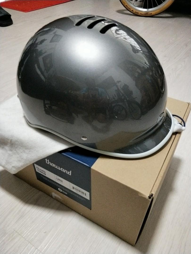 thousand helmet polished titanium