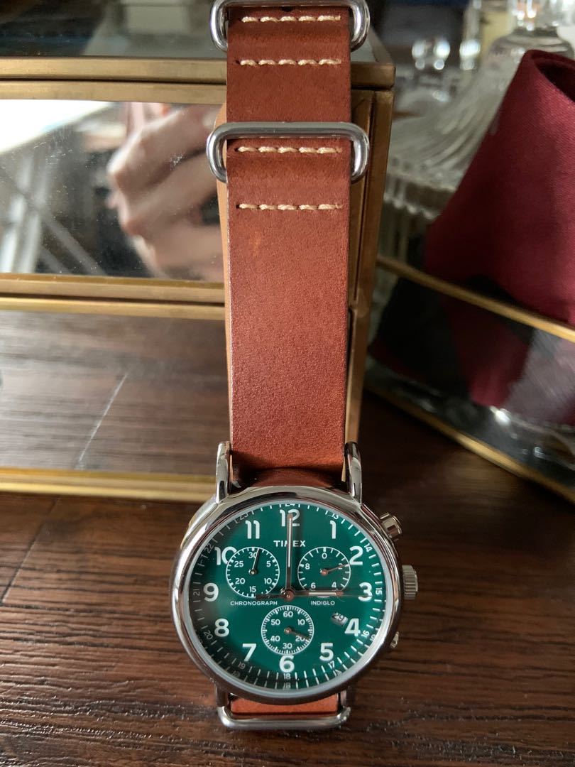 Timex genuine leather watch