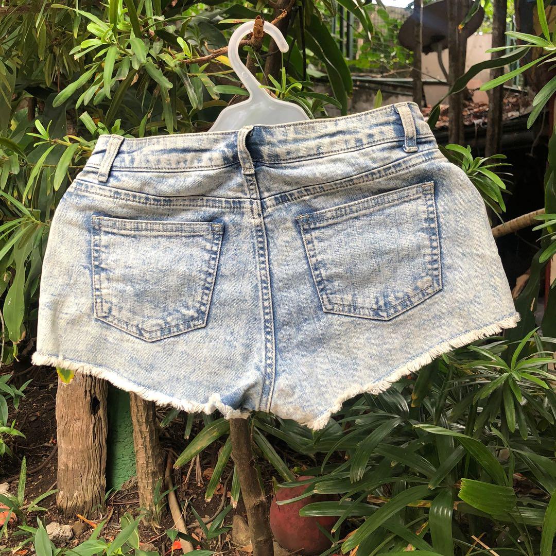 Topshop moto denim shorts online