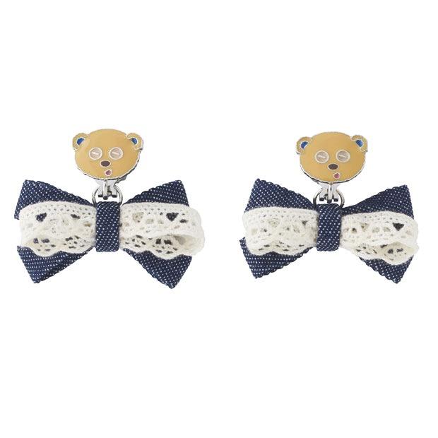 Usj Minions Tim Bear Bob S Favorite Bear Earrings 蝴蝶結耳環 耳夾 預購 Carousell