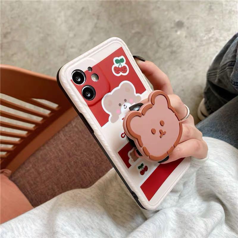 uzzlang bear case (Category: Cases & Sleeves) located in Singapore. Submitted by avocadosnteas (Listing ID 1090768145, Image 3). Description: 🎀iPhone 12 pro max case 🎀comes with the pop socket (not attached) 🎀mailing provided! .