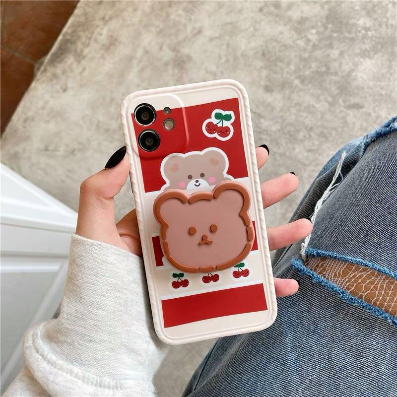 uzzlang bear case (Category: Cases & Sleeves) located in Singapore. Submitted by avocadosnteas (Listing ID 1090768145, Image 2). Description: 🎀iPhone 12 pro max case 🎀comes with the pop socket (not attached) 🎀mailing provided! .