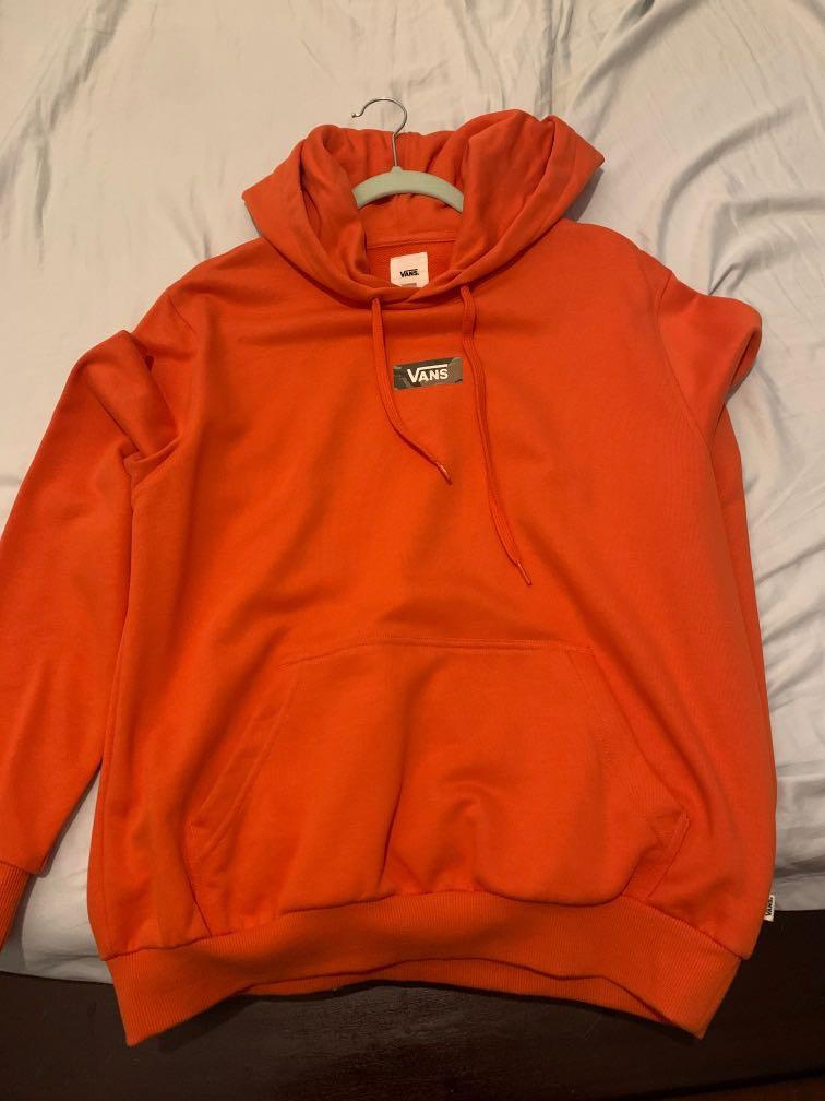 Vans Hoodie orange, Men's Fashion, Coats, Jackets and Outerwear on Carousell