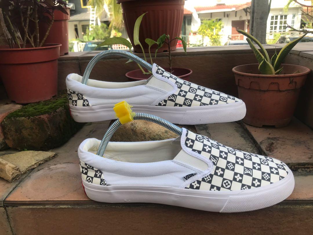 Vans x LV Slip on Men s Fashion Footwear Sneakers on Carousell
