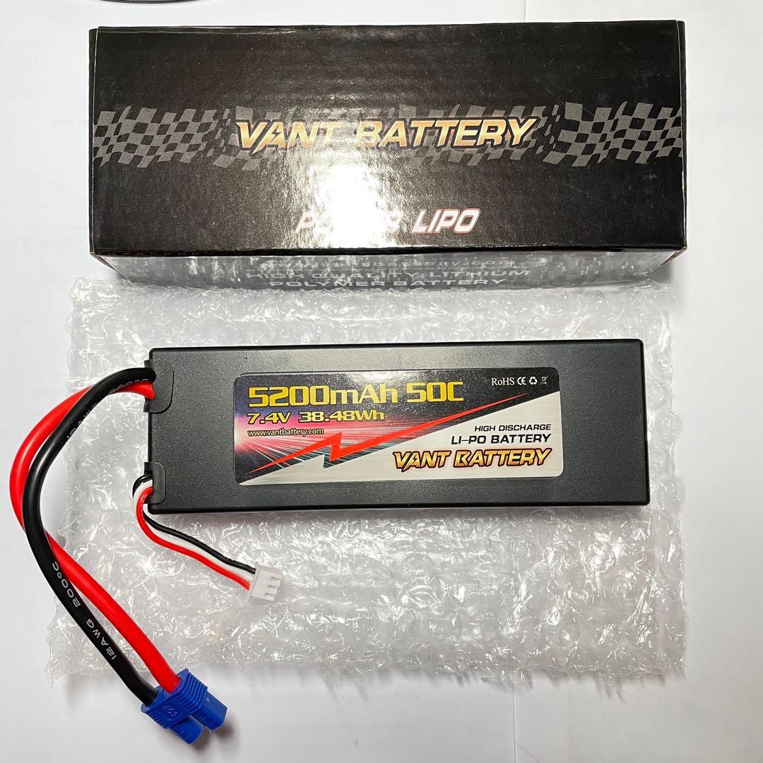 VANT 5200mAh 2S 7.4 50C LiPo Battery Traxxas PLUG POWER HOBBY