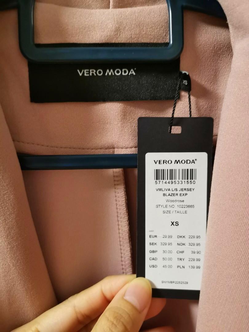 Gå op narre analysere Vero Moda Light Pink Jersey Blazer, Women's Fashion, Coats, Jackets and  Outerwear on Carousell