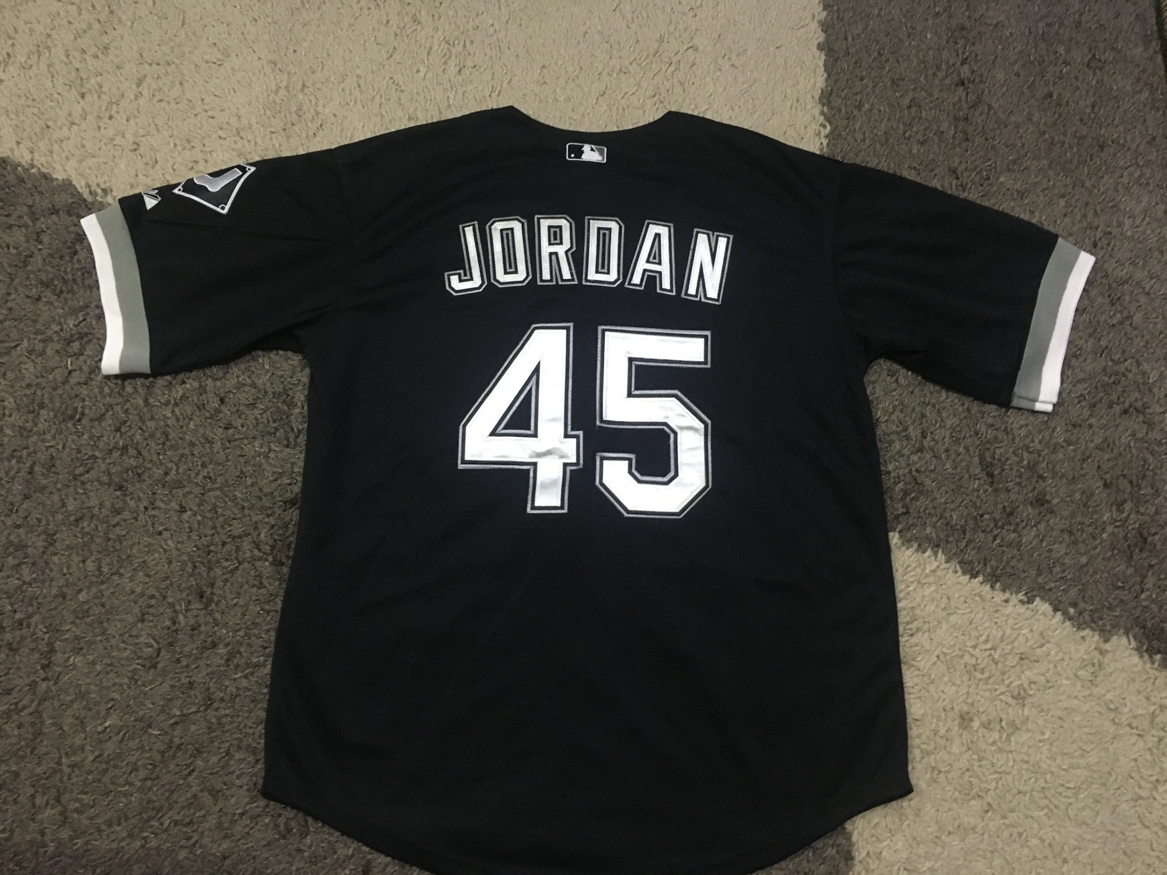 #45 Michael Jordan Chicago White Sox Grey/Black Throwback Baseball Jersey