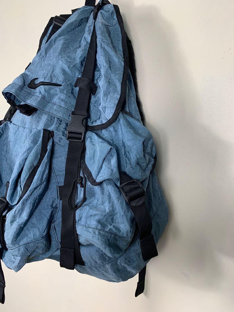 Vintage 90s Nike Nylon Parachute Backpack, Men's Fashion, Bags