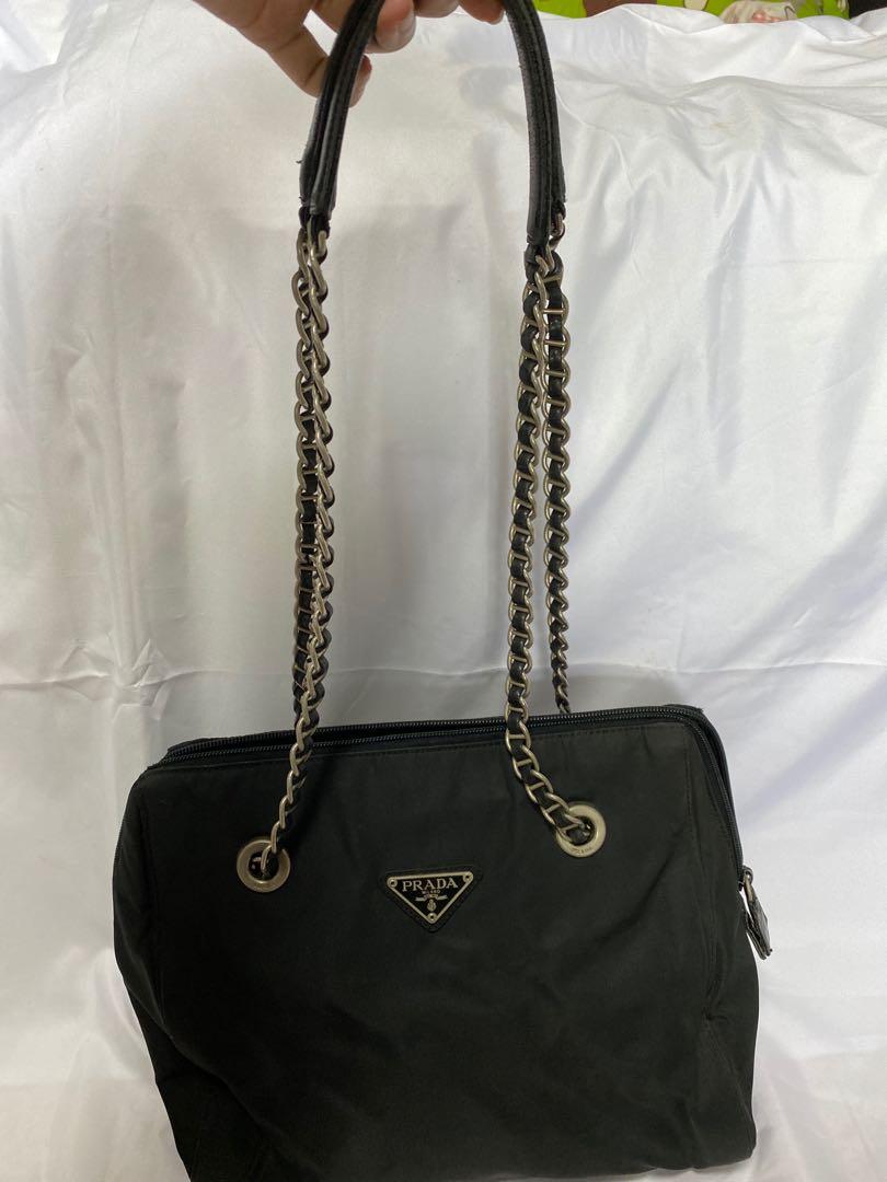 Prada Vintage - Gathered Nylon Tote Bag - Black - Leather Handbag - Luxury  High Quality - Avvenice