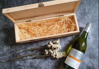 Wooden Wine Box with Hinge Lock