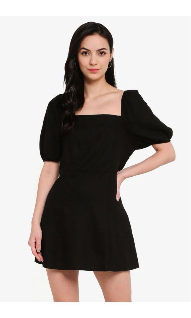 Woven Leona Bell Sleeve Mini Dress 