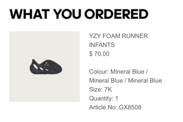 Yeezy Foam Runner Infant, Men's Fashion, Footwear, Sneakers on Carousell