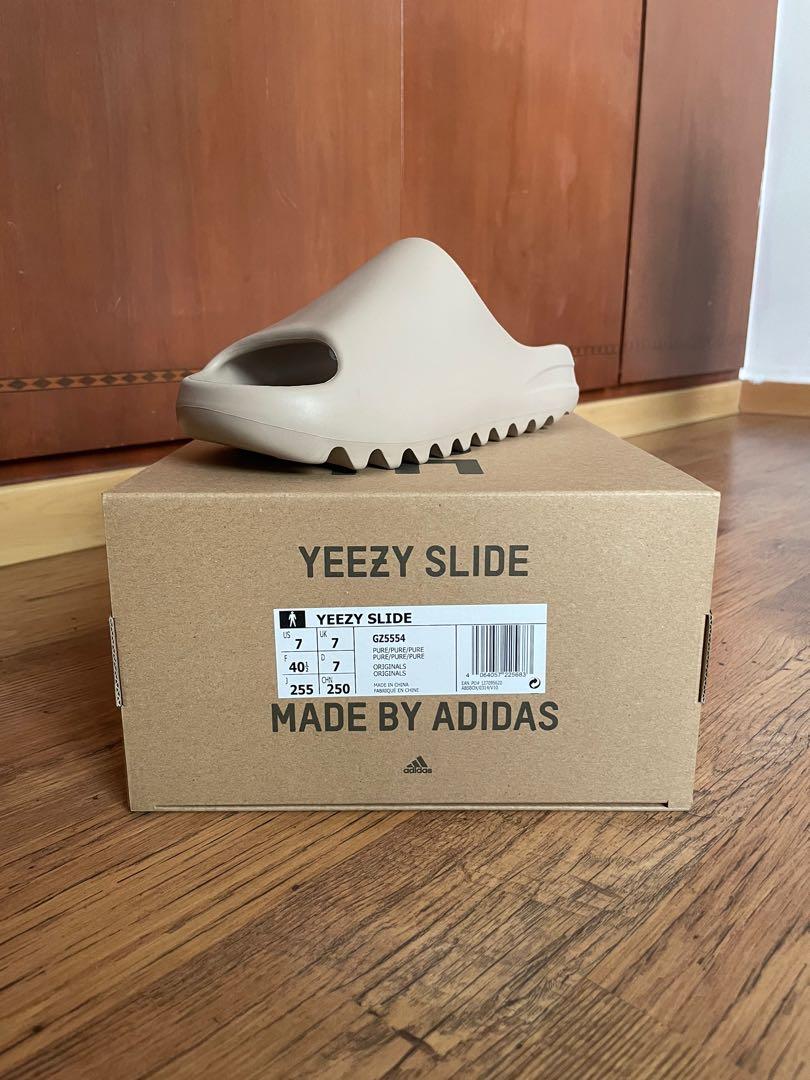 Yeezy Slides Pure US7, Men's Fashion, Footwear, Sneakers on Carousell