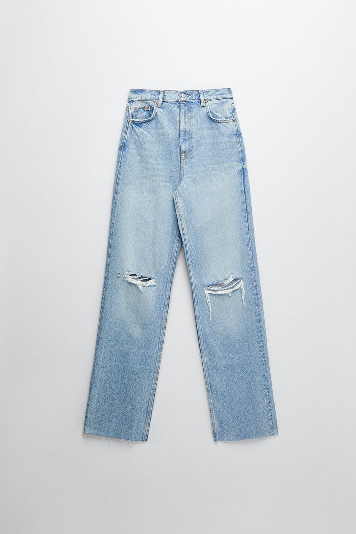 Ripped Jeans Pantalon Jean Mom Zara Zara Premium 90s High Waisted