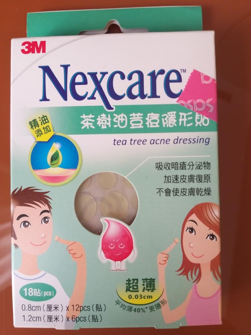 3m Nexcare 茶樹油荳痘隱形貼tea Tree Acne Dressing 超薄0 03cm 精油添加暗瘡貼痘痘貼共18貼0 8cm X 12貼1 2cm X 6貼使用期限 25年11月1日平郵加 5蚊 油尖旺站交收 美容 化妝品 健康及美容