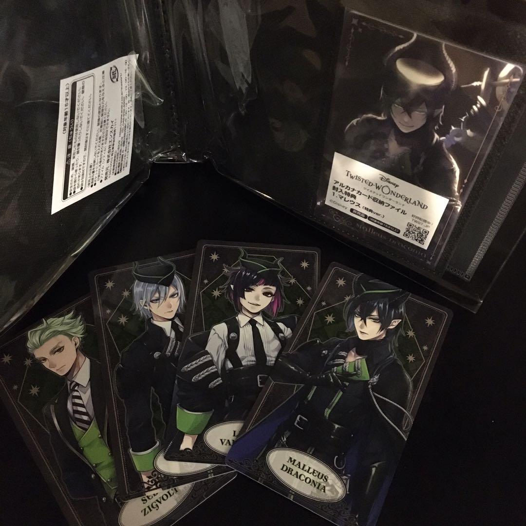5張共 50送收納夾 正版現貨迪士尼扭曲仙境阿爾克那塔羅牌diasomnia 龍寮 Malleus Lilia Silver Sebek Disney Twisted Wonderland Arcana Card Collection 寮服 特典ver