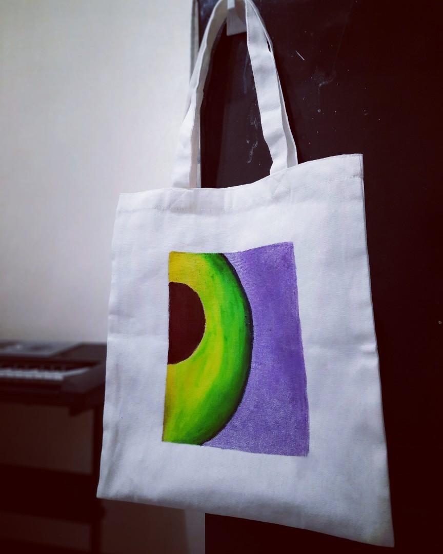 Unique Shopper - handpainted - Acrylic Paint on Cotton Canvas - Abstact  Design - handmade Bag for Women - agrohort.ipb.ac.id
