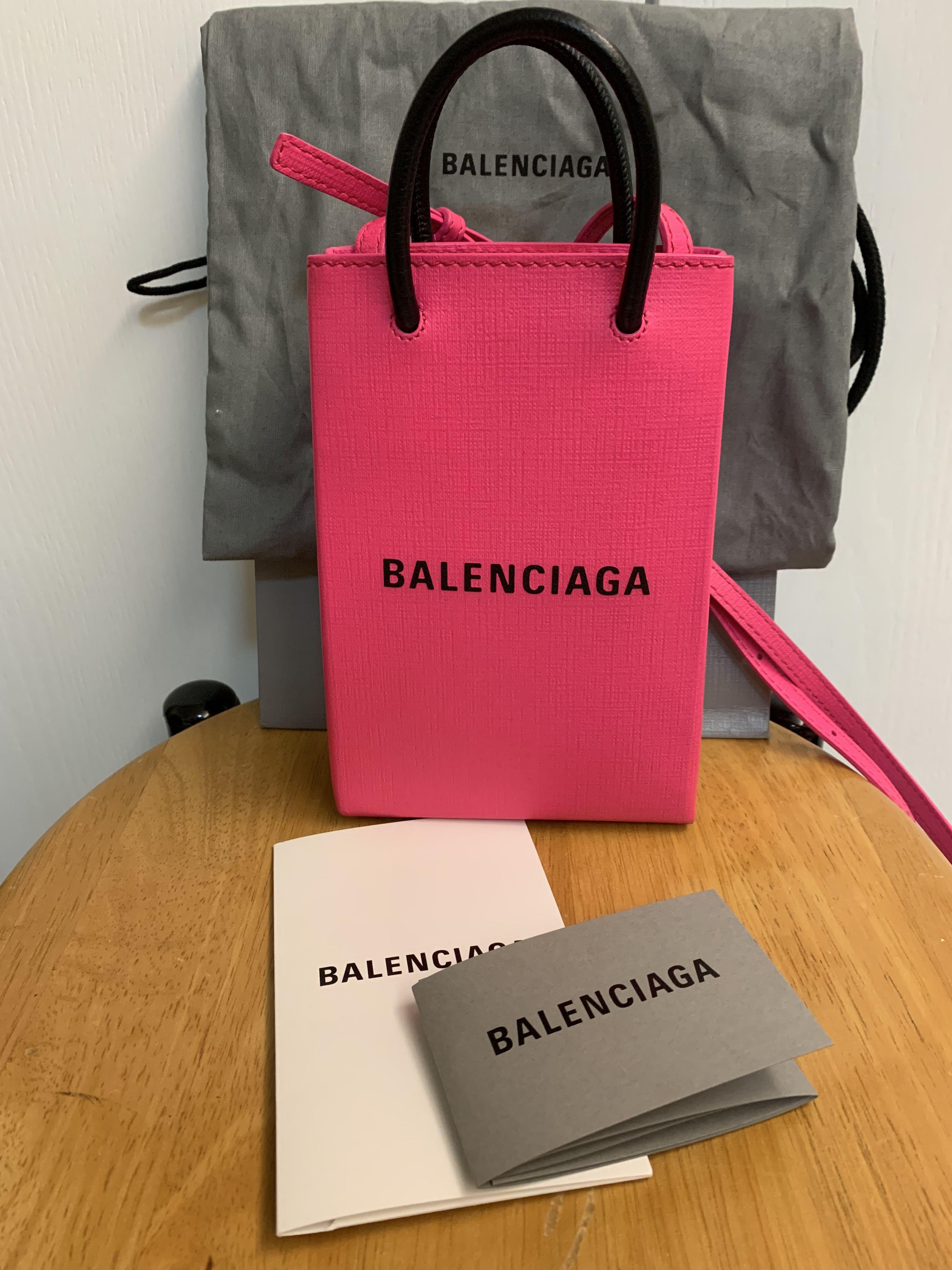Balenciaga Shopping Phone Bag On Strap in Gray  Lyst