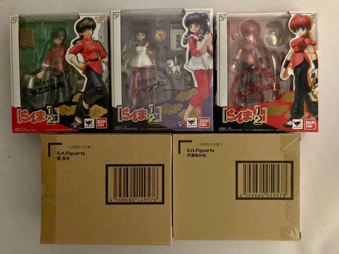 Bandai Shf 亂馬1 2 5隻 男亂馬 女亂馬 小茜 珊璞 良牙 玩具 遊戲類 玩具 Carousell