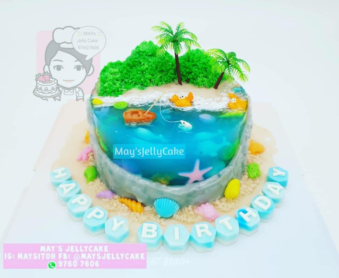 Resin Birthday Cake Display Blue Lagoon color Diam.30cm | France And Middle  East