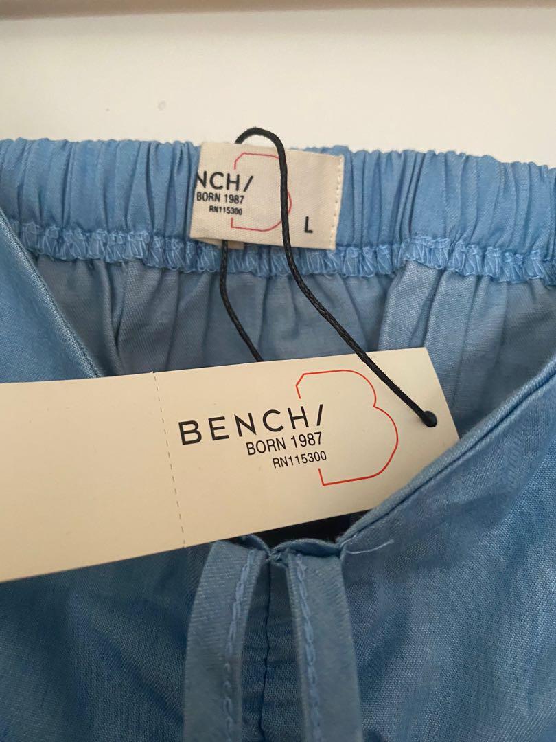 BNWT Bench Sleeveless Denim Blue top (Category: Sleeveless) located in Makati City. Submitted by rrd827 (Listing ID 1085401216, Image 2). Description: Bought right before lockdown out of impulse :( Can fit M-L.