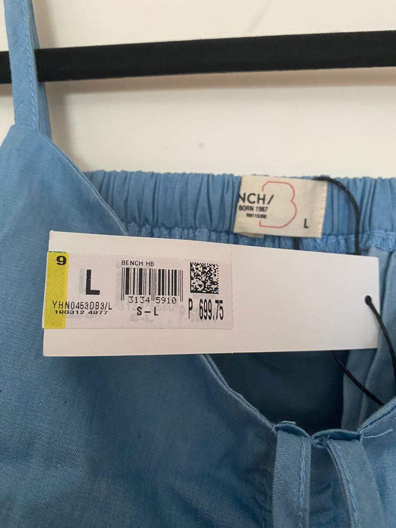 BNWT Bench Sleeveless Denim Blue top (Category: Sleeveless) located in Makati City. Submitted by rrd827 (Listing ID 1085401216, Image 3). Description: Bought right before lockdown out of impulse :( Can fit M-L.