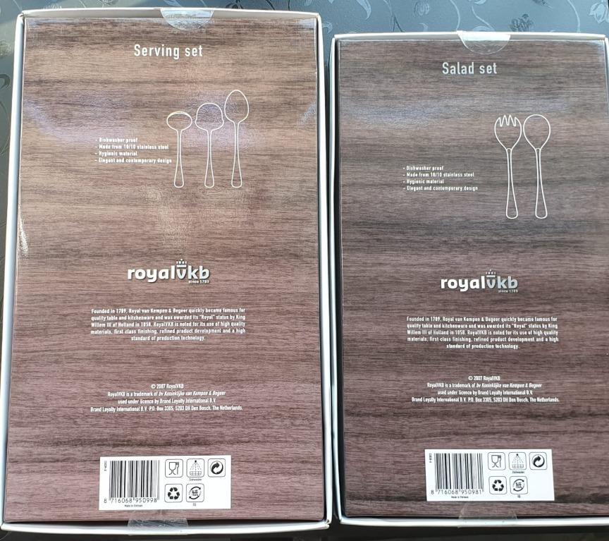 Brand New Royal VKB Stainless Steel Serving Set / Salad Set Since 1789 ...