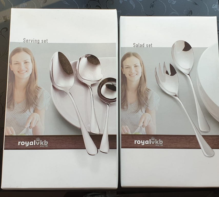 Brand New Royal VKB Stainless Steel Serving Set / Salad Set Since 1789 ...