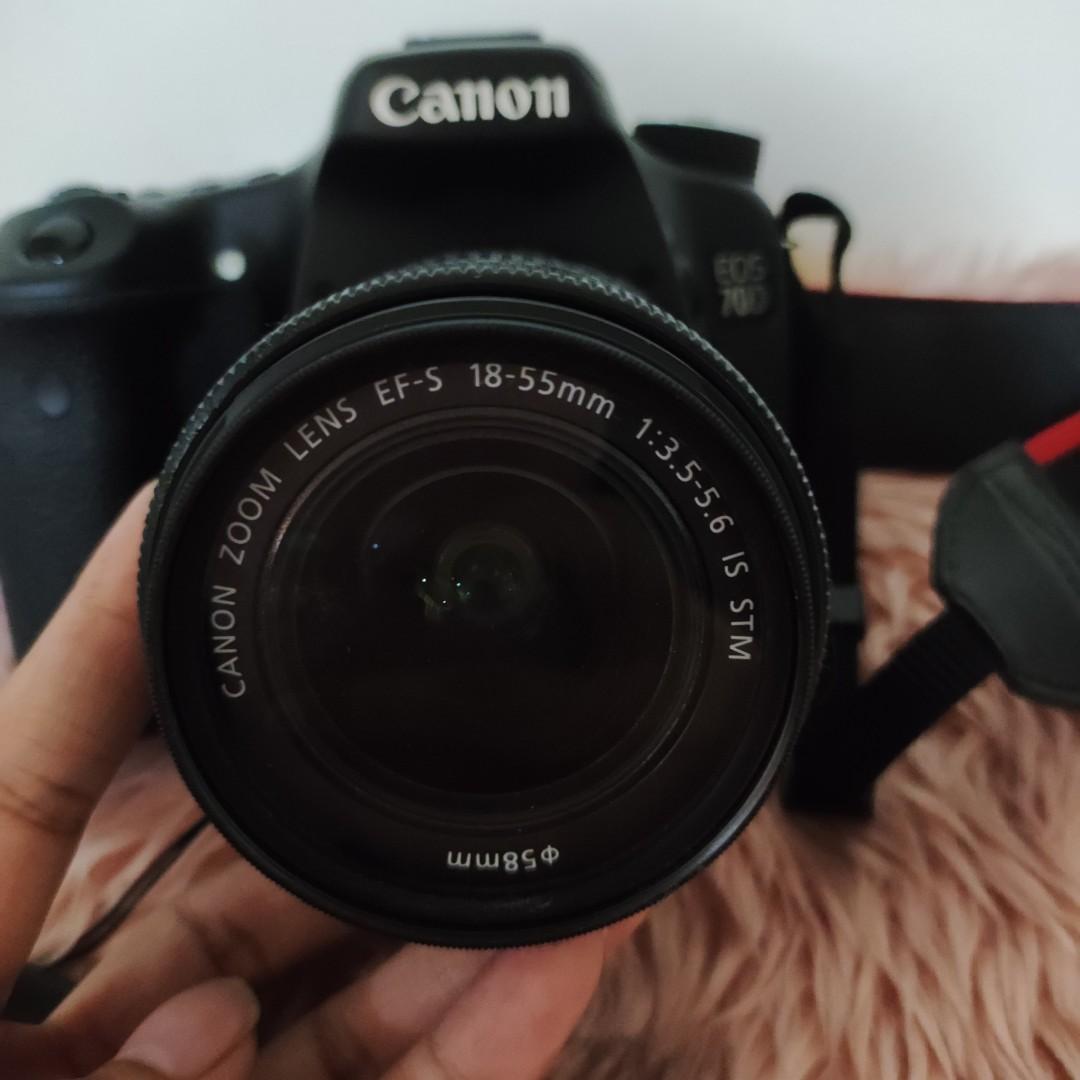 CANON EOS 70D 18-55mm Lens Kit (Category: Cameras) located in Las Pinas. Submitted by 1stofmay.ph (Listing ID 1085503914, Image 3). Description: Canon EOS 70D Bought from Canon SM Aura Issue: Lens No Battery Bag Included As Is Where Is I don't know exactly issue/s of the unit that's why I'm selling it low. PM me for more details.