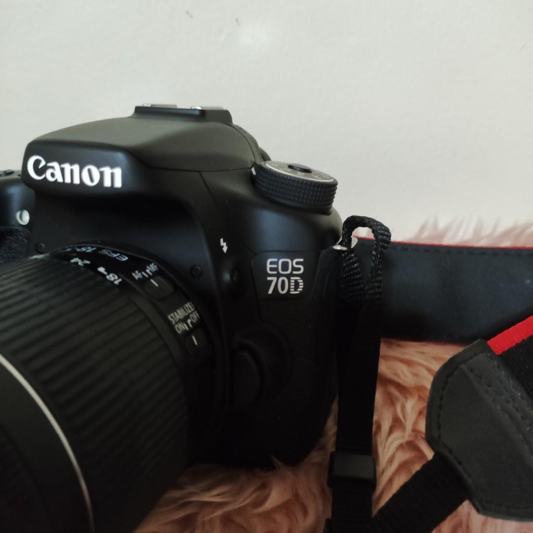 CANON EOS 70D 18-55mm Lens Kit (Category: Cameras) located in Las Pinas. Submitted by 1stofmay.ph (Listing ID 1085503914, Image 2). Description: Canon EOS 70D Bought from Canon SM Aura Issue: Lens No Battery Bag Included As Is Where Is I don't know exactly issue/s of the unit that's why I'm selling it low. PM me for more details.